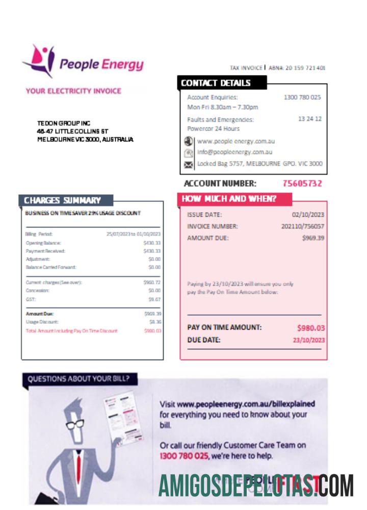 Projeto de lei de negócios de serviços públicos de energia elétrica de pessoas, SCR exemplo real